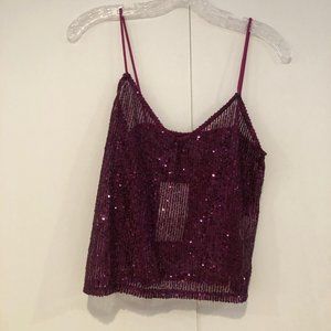 Women's translucent sparkle top